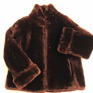 100% genuine shearling fur teddy coat, newly lined & professionally cleaned